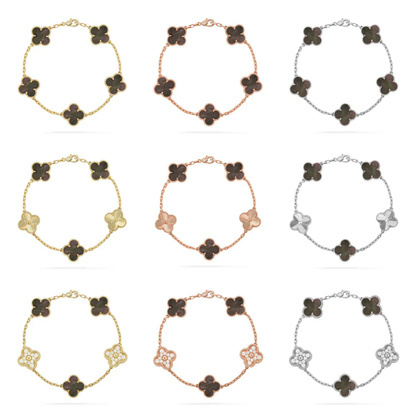 [⭐Shinejoy] CLOVER 5 MOTIF GRAY MOP BRACELET COLLECTION