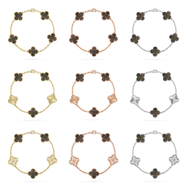 [⭐Shinejoy] CLOVER 5 MOTIF GRAY MOP BRACELET COLLECTION