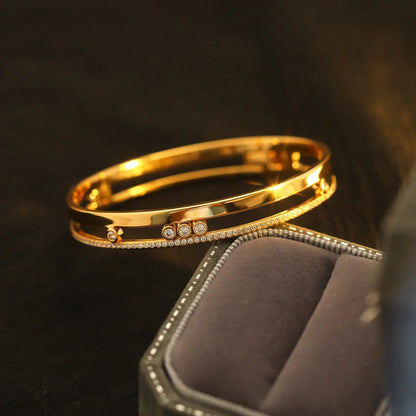 [⭐Shinejoy]Move Romane Diamond Bangle Bracelet