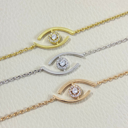 [⭐Shinejoy]Demo Eye Pave-Set Diamond Bracelet