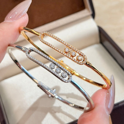 [⭐Shinejoy]Move Pavé Diamond Bangle Bracelet M