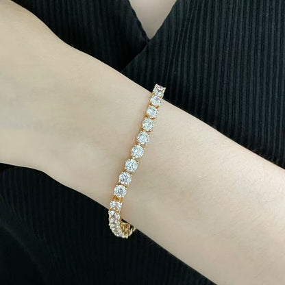 [⭐Shinejoy jewelrys]TENNIS BRACELET WITH FULL DIAMOND SETTING