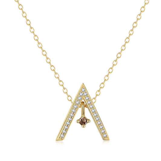 [Shinejoy Jewelry]Sparkling "A" Shape Necklace