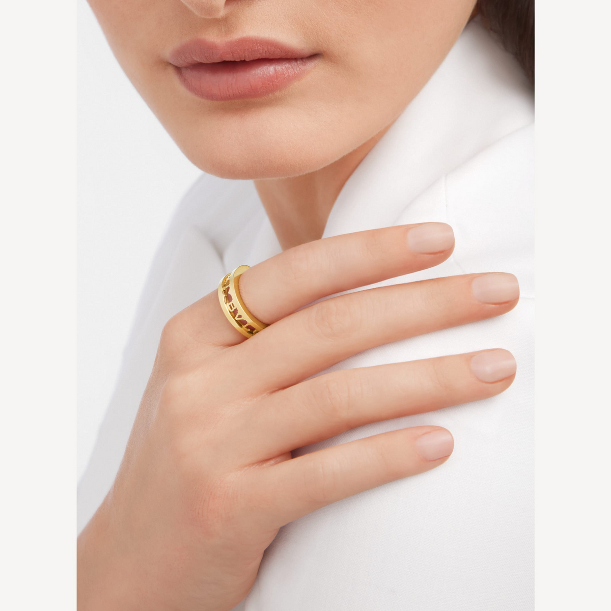 [⭐Shinejoy]ZERO 1 ONE-BAND WITH OPENWORK LOGO SPIRAL RING