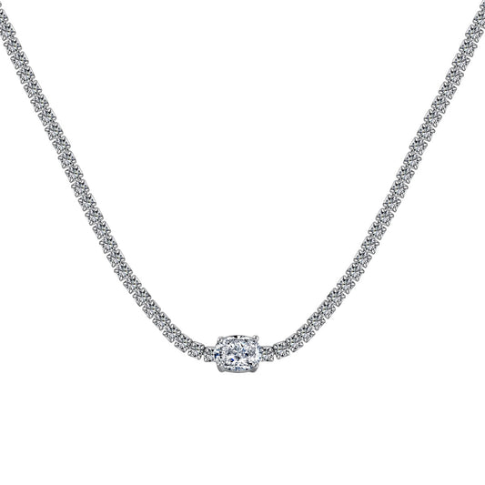 [Shinejoy Jewelry]1.0 Carat Shining Oval Cut Necklace