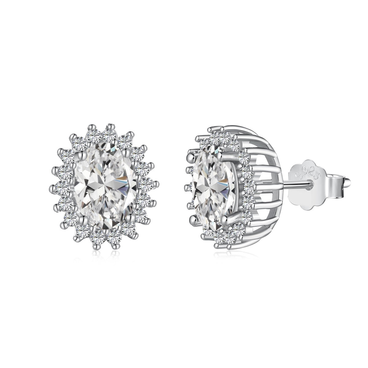 [Shinejoy Jewelry]Delicate Radiant Oval Cut Daily Earrings
