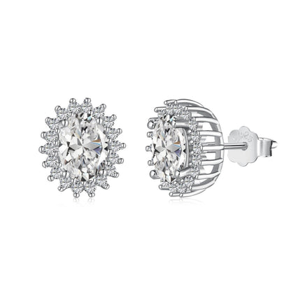 [Shinejoy Jewelry]Delicate Radiant Oval Cut Daily Earrings