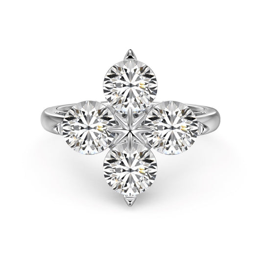 [Shinejoy Jewelry]Four-Leaf Clover Eight-Pointed Star Ring
