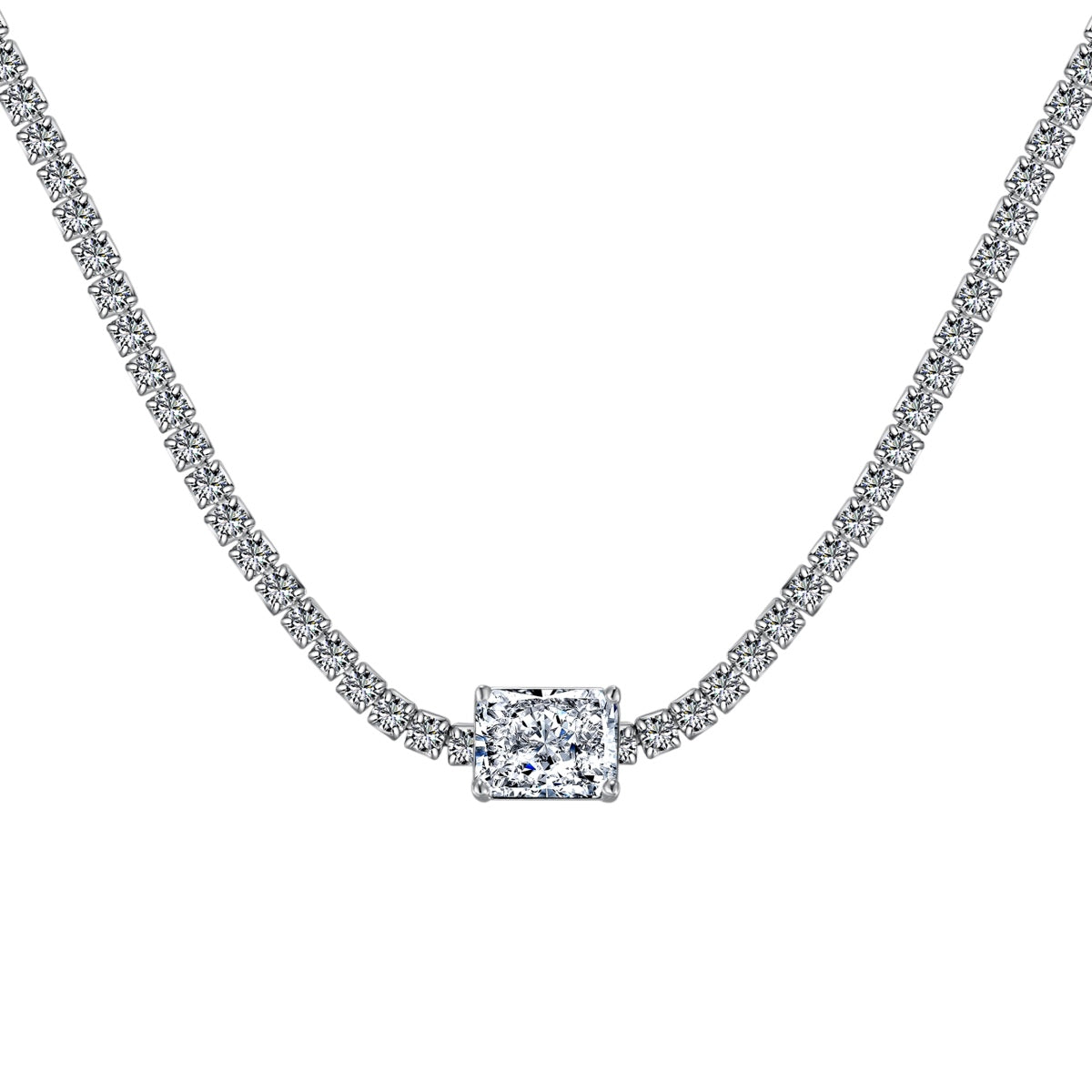 [Shinejoy Jewelry]2.0 carat Ornate Emerald Cut Necklace