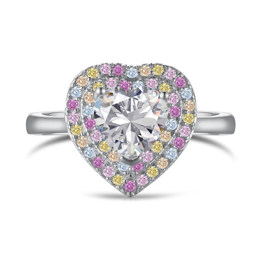 [Shinejoy Jewelry]Delicate Ebullient Heart Shape Wedding Ring