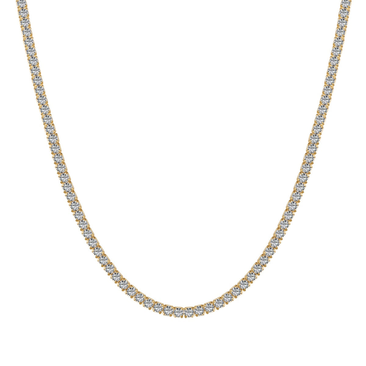 [Shinejoy Jewelry]Delicate Round Shape Tennis Necklace