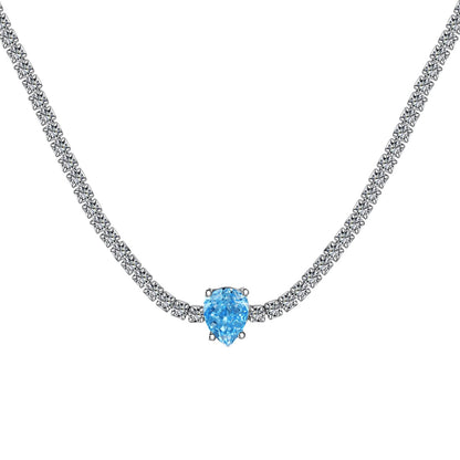 [Shinejoy Jewelry]1.0 carat Unique Pear Cut Tennis Necklace