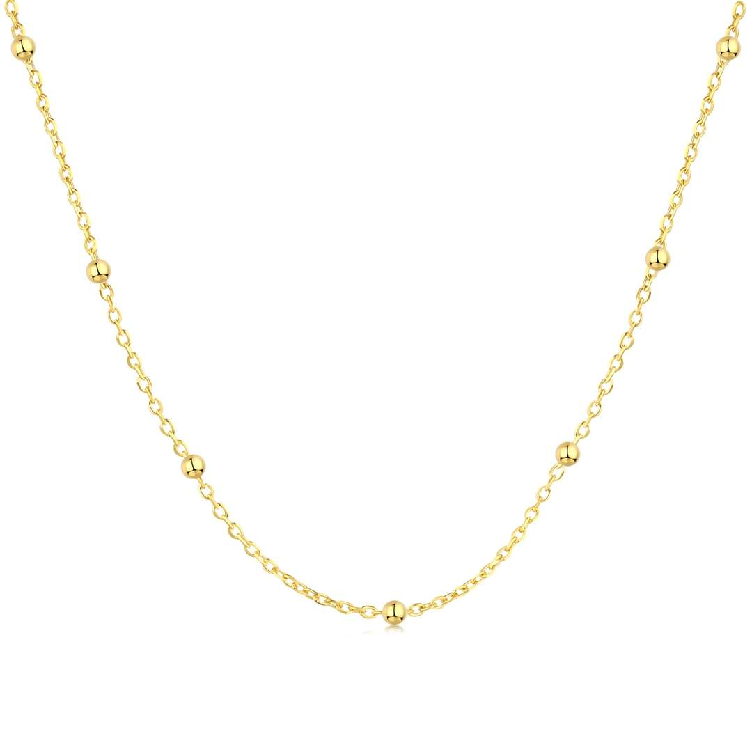 [Shinejoy Jewelry]Small Bead Clavicle Chain Simple Necklace
