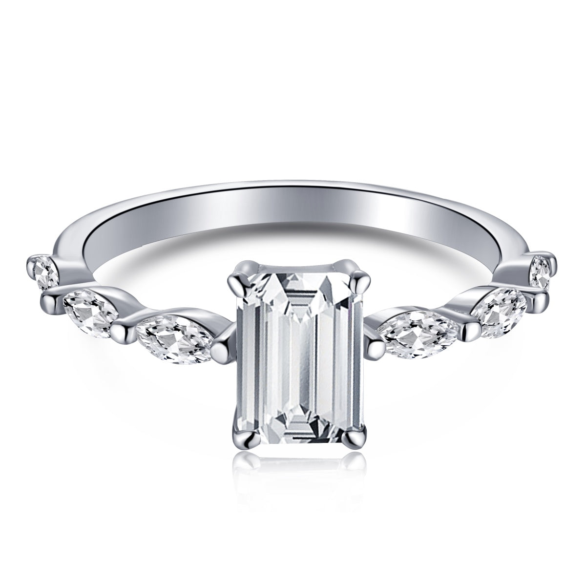 [Shinejoy Jewelry]1.0 Carat Dainty Resplendent Radiant Cut Daily Ring