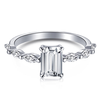 [Shinejoy Jewelry]1.0 Carat Dainty Resplendent Radiant Cut Daily Ring
