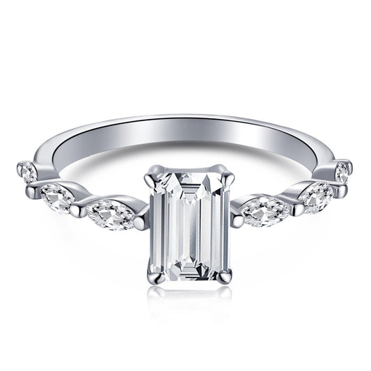 [Shinejoy Jewelry]1.0 Carat Dainty Resplendent Radiant Cut Daily Ring