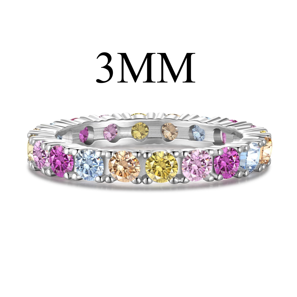 [Shinejoy Jewelry]Dazzling Lustrous Round Cut Tennis Ring