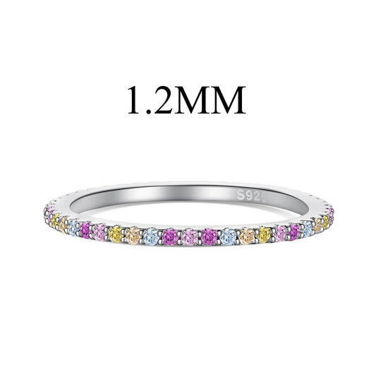 [Shinejoy Jewelry]Ornate Colorful Round Cut Tennis Ring