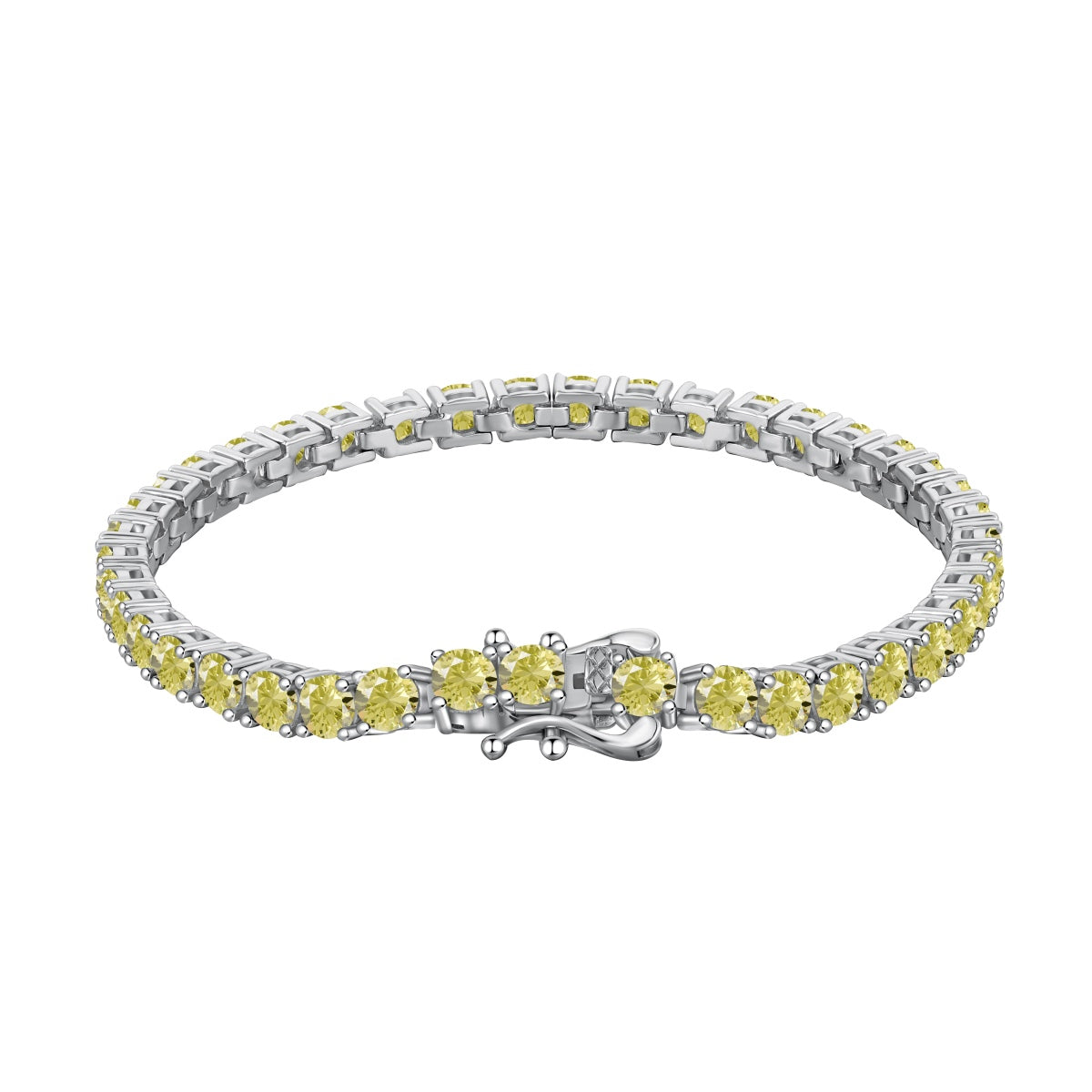 [Shinejoy Jewelry]Ornate Dazzling Round Cut Tennis Bracelet