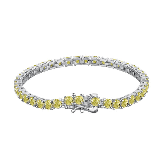 [Shinejoy Jewelry]Ornate Dazzling Round Cut Tennis Bracelet