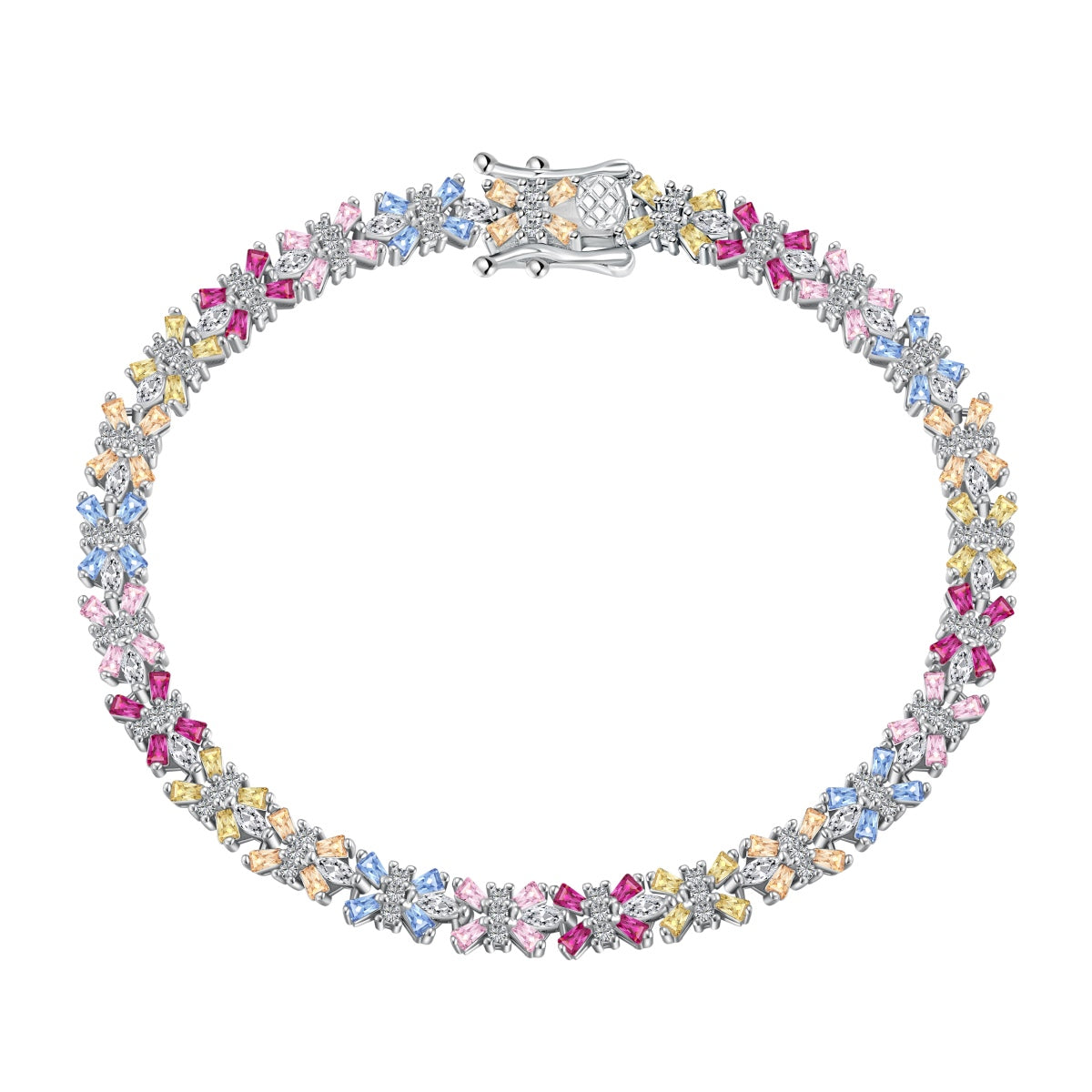 [Shinejoy Jewelry]Radiant Colorful Emerald Cut Party Bracelet