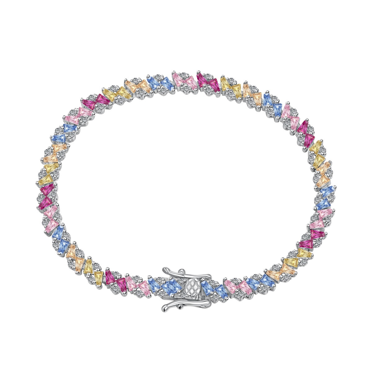 [Shinejoy Jewelry]Ornate Sparkling Multi Cut Party Bracelet