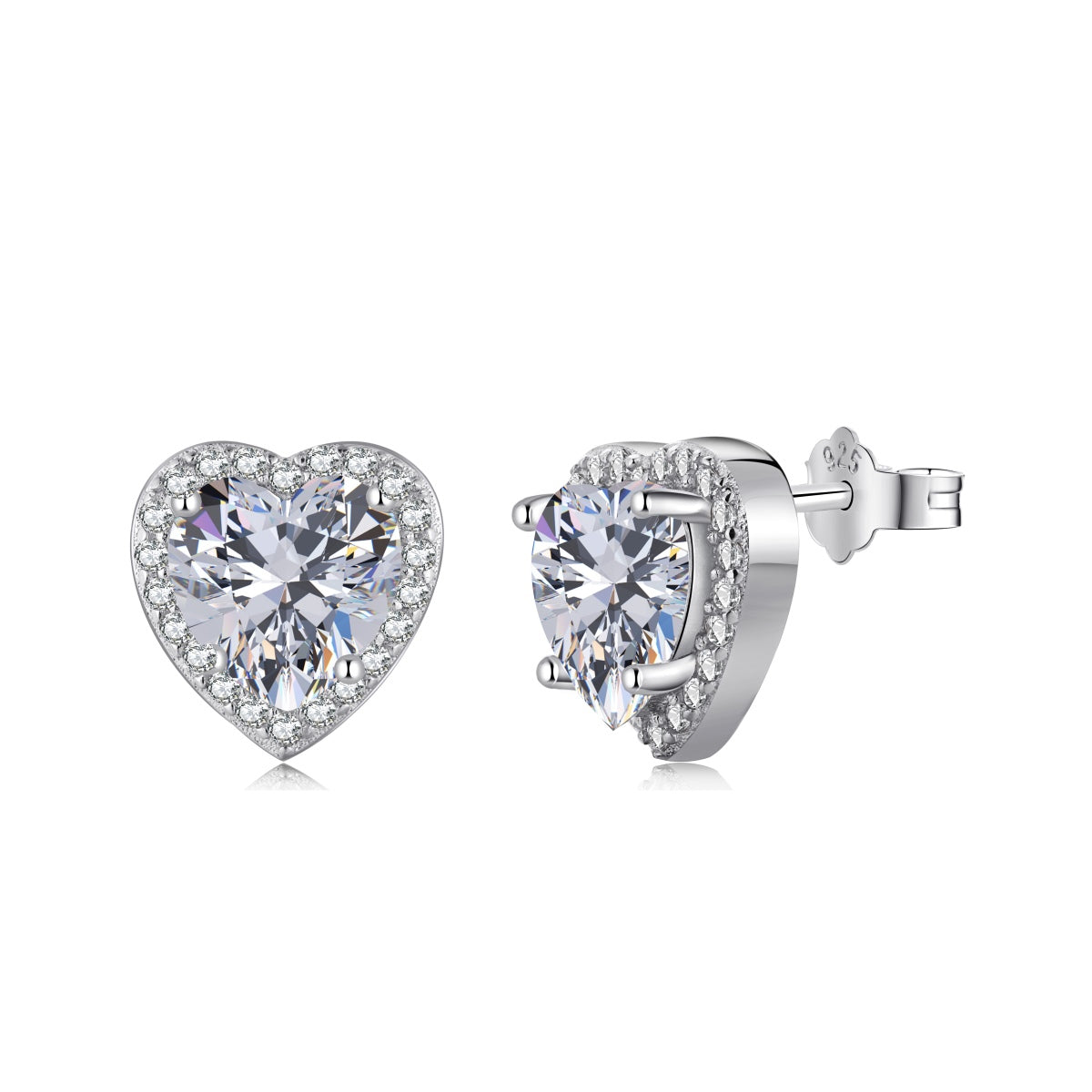 [Shinejoy Jewelry]Sparkling Heart Shape Lover Earrings