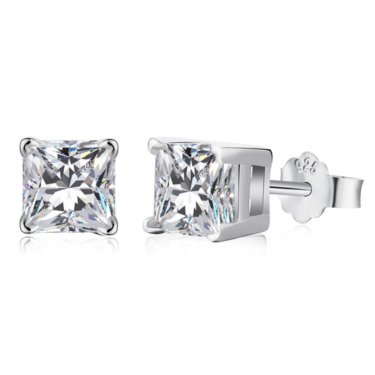 [Shinejoy Jewelry]1.0 Carat Radiant Princess Cut Wedding Earrings
