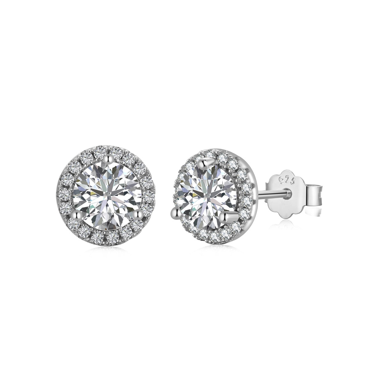 [Shinejoy Jewelry]Classic Princess Round Shape Earrings