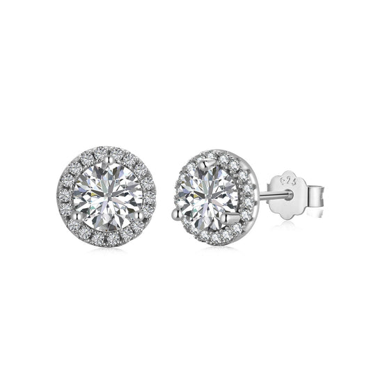 [Shinejoy Jewelry]Classic Princess Round Shape Earrings