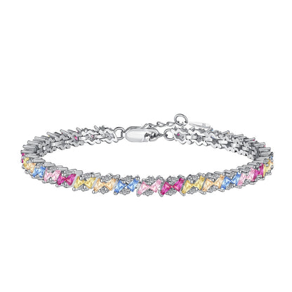 [Shinejoy Jewelry]Ornate Sparkling Multi Cut Party Bracelet