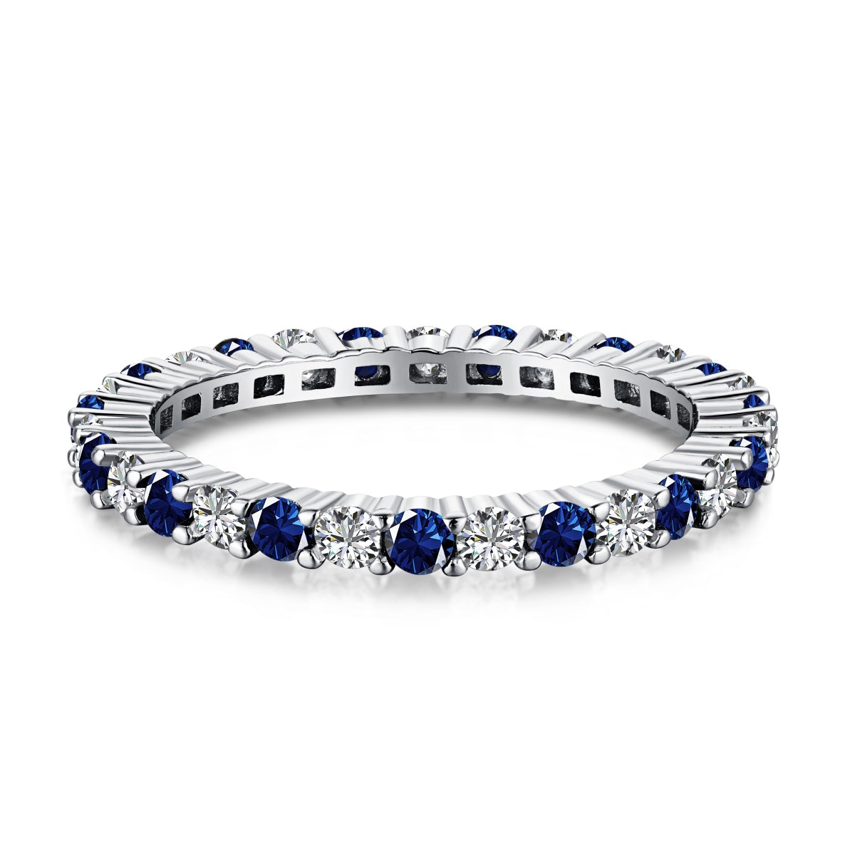 [Shinejoy Jewelry]Exquisite Colorful Round Cut Tennis Ring