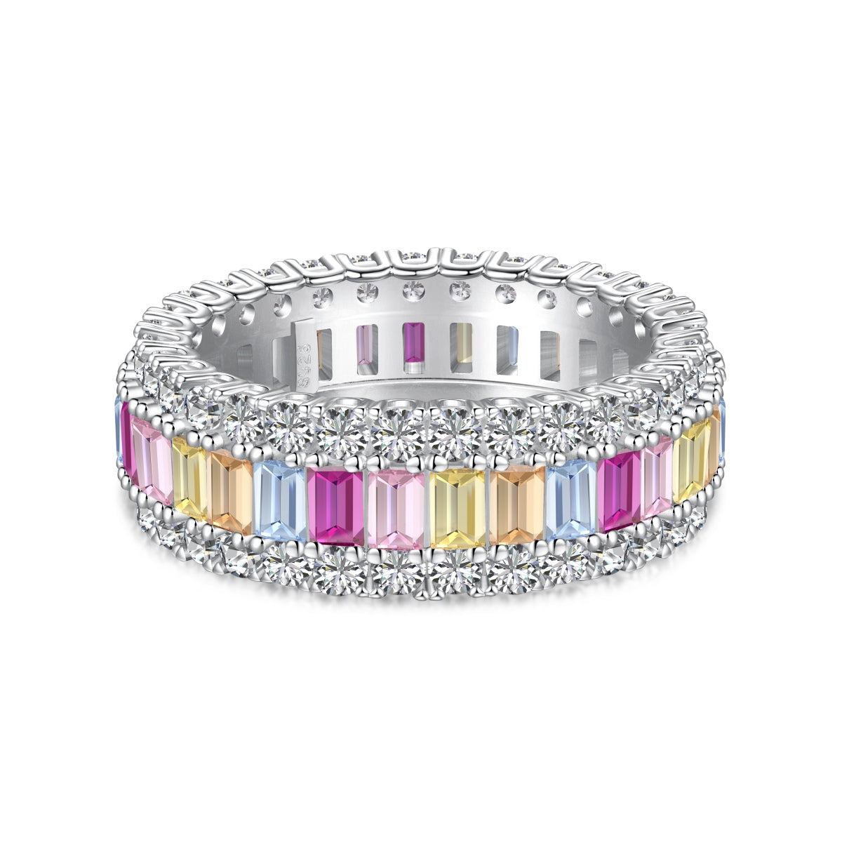 [Shinejoy Jewelry]Dainty Colorful Radiant Cut Daily Ring