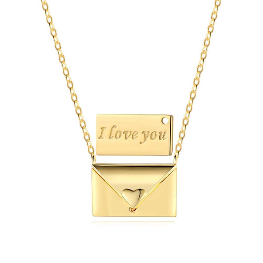 [Shinejoy Jewelry]Envelope Heart Shape Mother's Day Necklace
