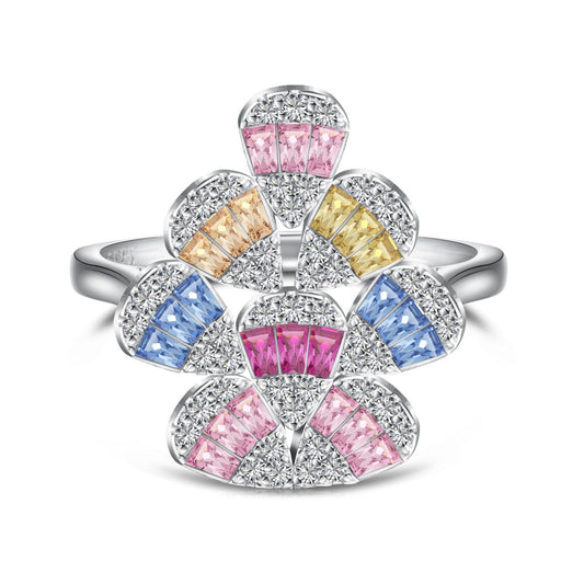 [Shinejoy Jewelry]Sparkling Colorful Water Drop Shape Daily Ring
