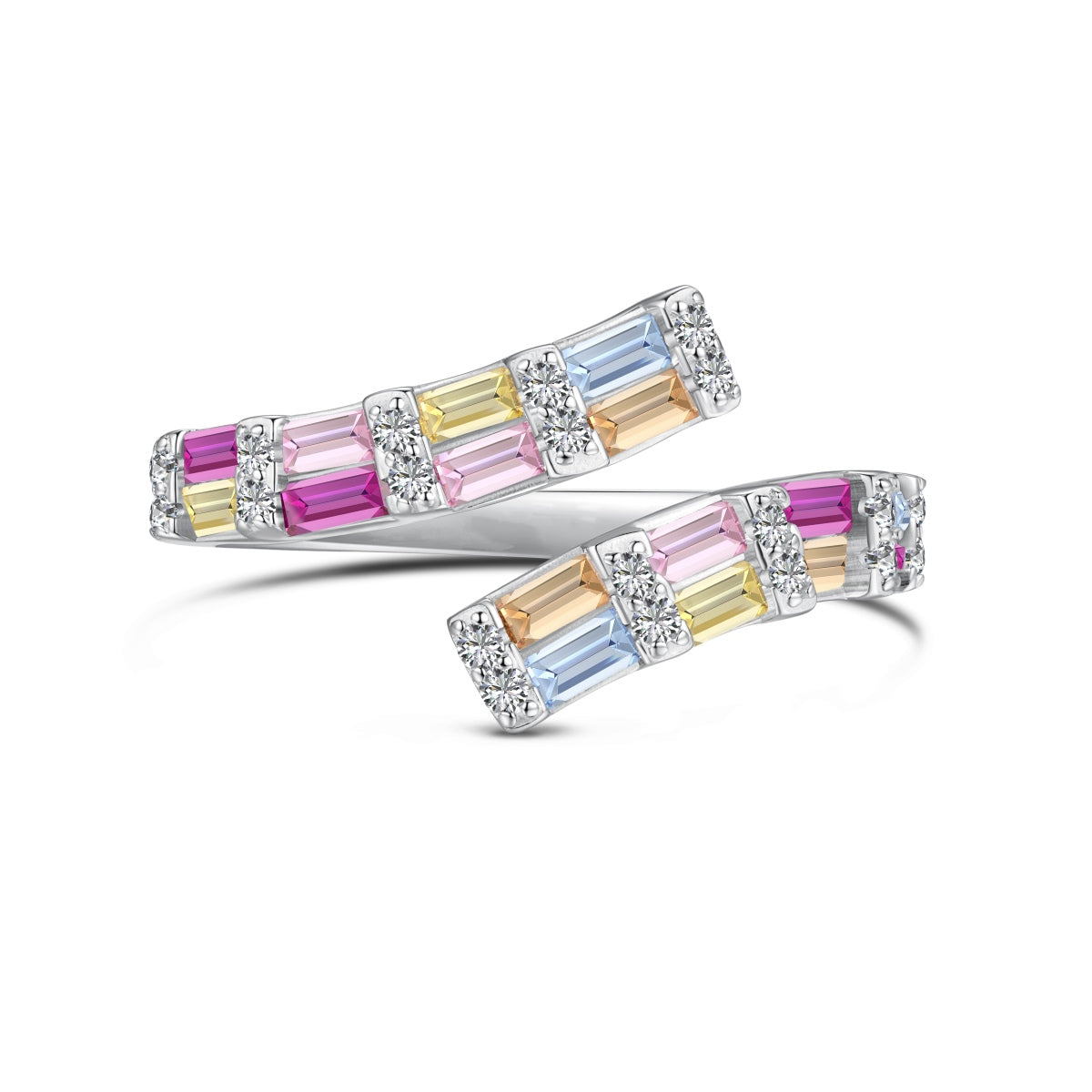 [Shinejoy Jewelry]Charming Colorful Radiant Cut Adjustable Daily Ring