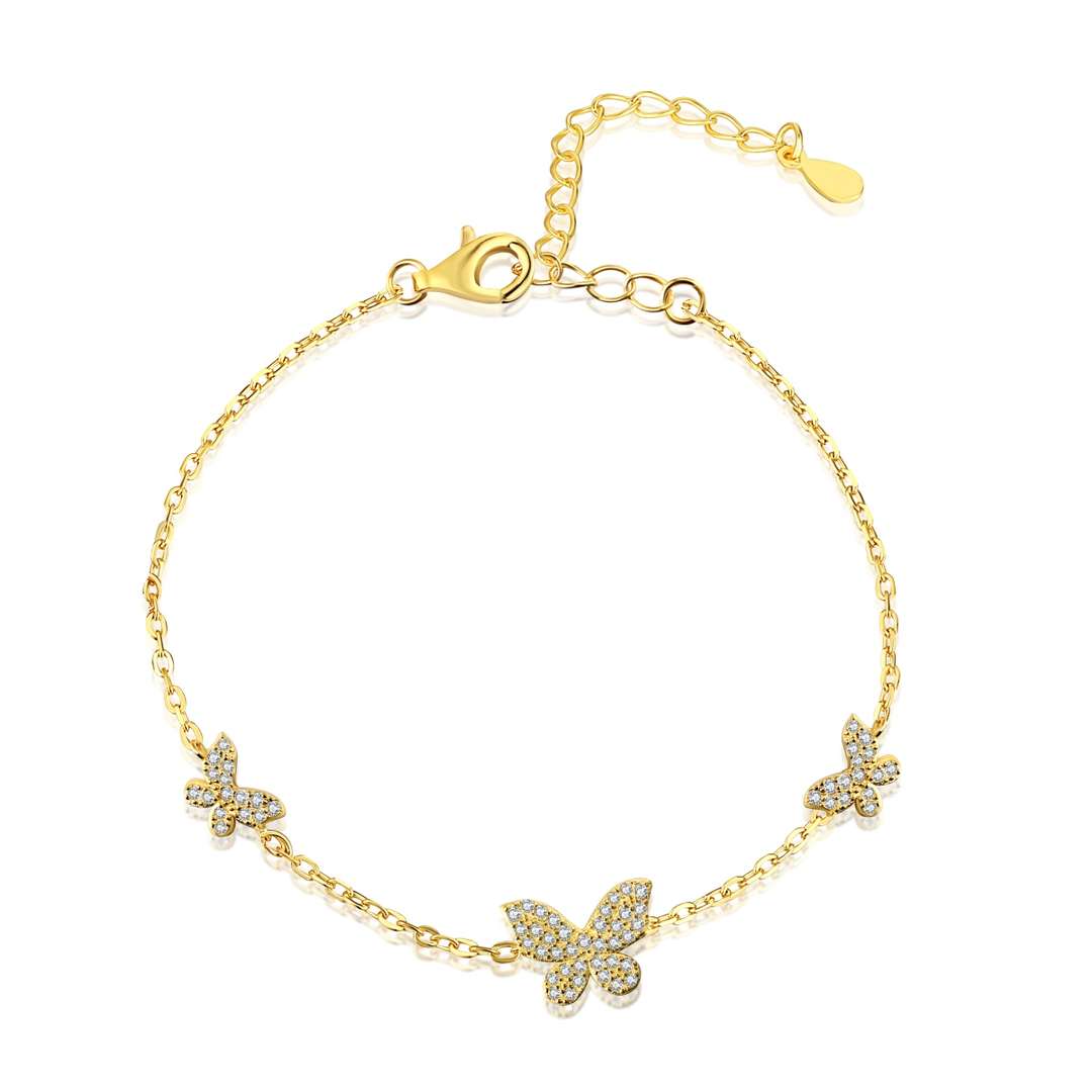 [Shinejoy Jewelry]Delicate Butterfly Pendant Bracelet