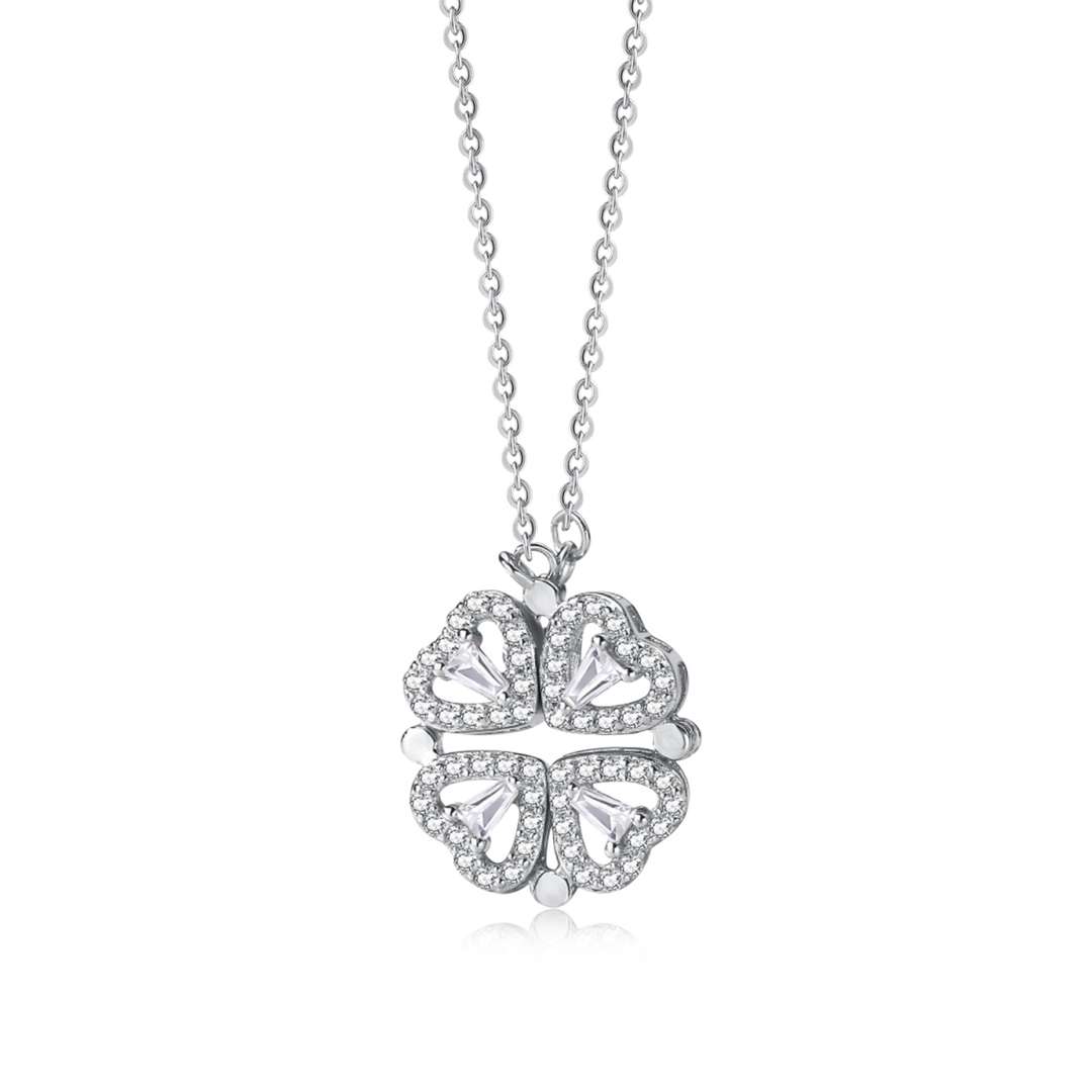 [Shinejoy Jewelry]Ornate Heart Cut Flower Shape Necklace