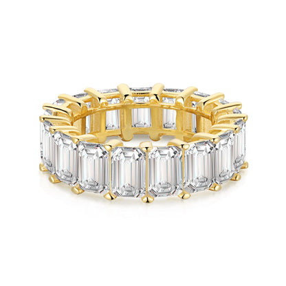 [Shinejoy Jewelry]0.75 Carat Elegant Emerald Cut Tennis Ring