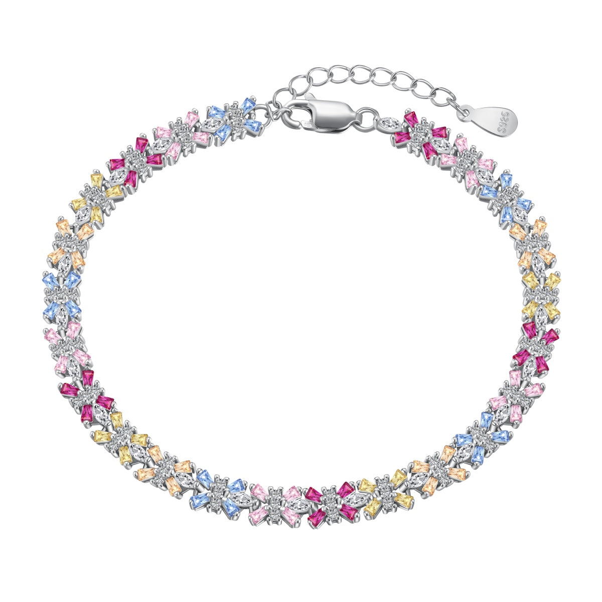 [Shinejoy Jewelry]Radiant Colorful Emerald Cut Party Bracelet