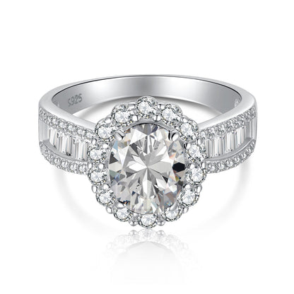 [Shinejoy Jewelry]1.5 Carat Dazzling Charming Oval Cut Banquet Ring
