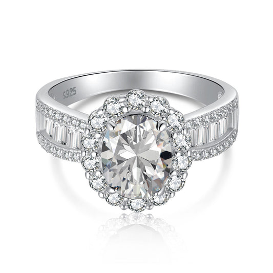 [Shinejoy Jewelry]1.5 Carat Dazzling Charming Oval Cut Banquet Ring