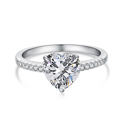 [Shinejoy Jewelry]2.0 Carat Dazzling Lustrous Heart Cut Lover Ring
