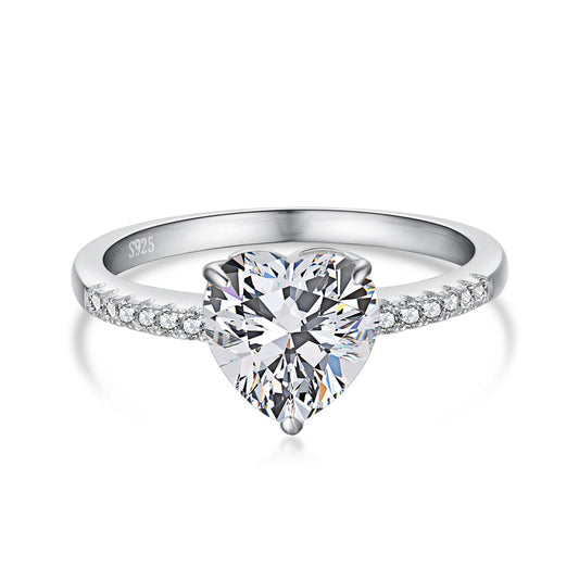 [Shinejoy Jewelry]2.0 Carat Dazzling Lustrous Heart Cut Lover Ring
