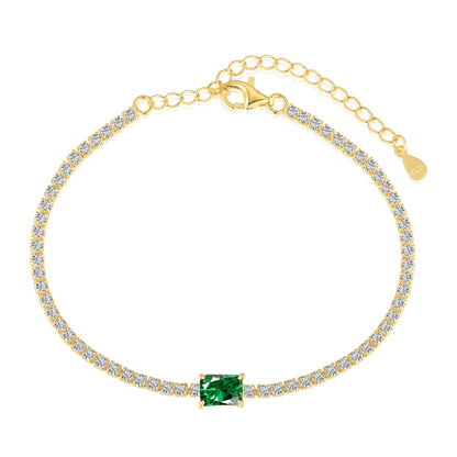 [Shinejoy Jewelry]1.0 Carat Unique Emerald Cut Banquet Bracelet