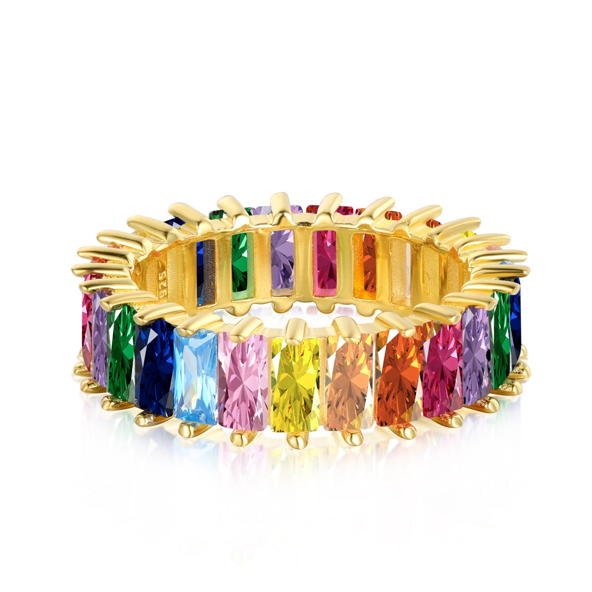 [Shinejoy Jewelry]Unique Colorful Radiant Cut RIng
