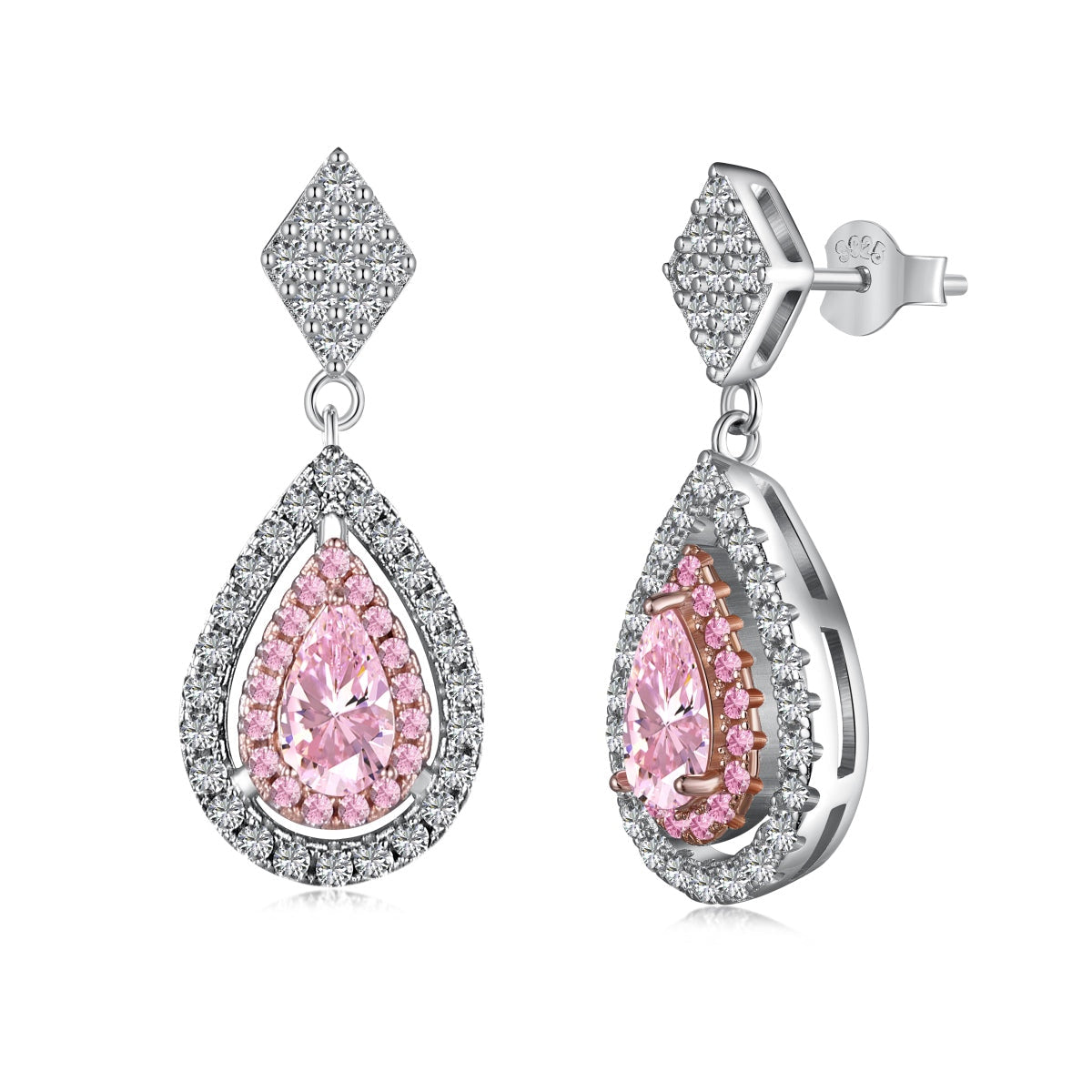 [Shinejoy Jewelry]Ornate Delicate Water Drop Shape Banquet Earrings