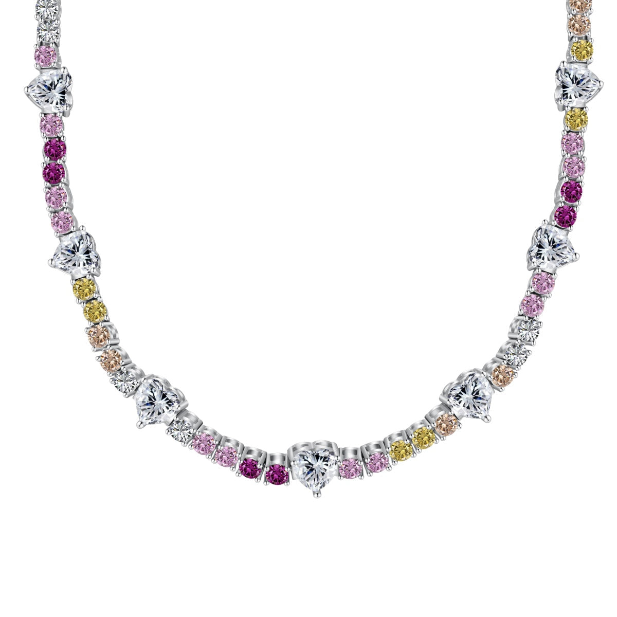 [Shinejoy Jewelry]Delicate Colorful Rainbow Tennis Chain