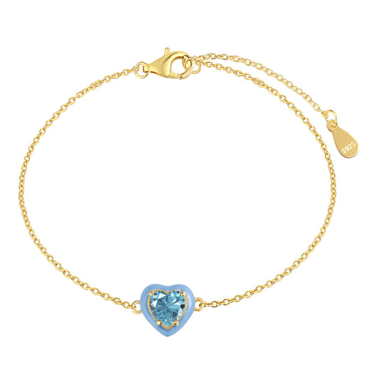 [Shinejoy Jewelry]Sparkling Romantic Heart Shape Lover Bracelet