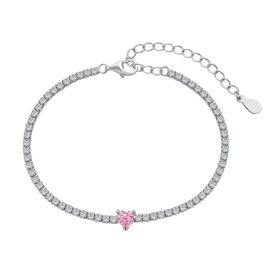 [Shinejoy Jewelry]0.5 Carat Elegant Romantic Heart Shape Lover Bracelet